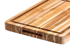 Professional Teak Carving & Cutting Board with Juice Groove, Charcuterie Board, 16x12 in