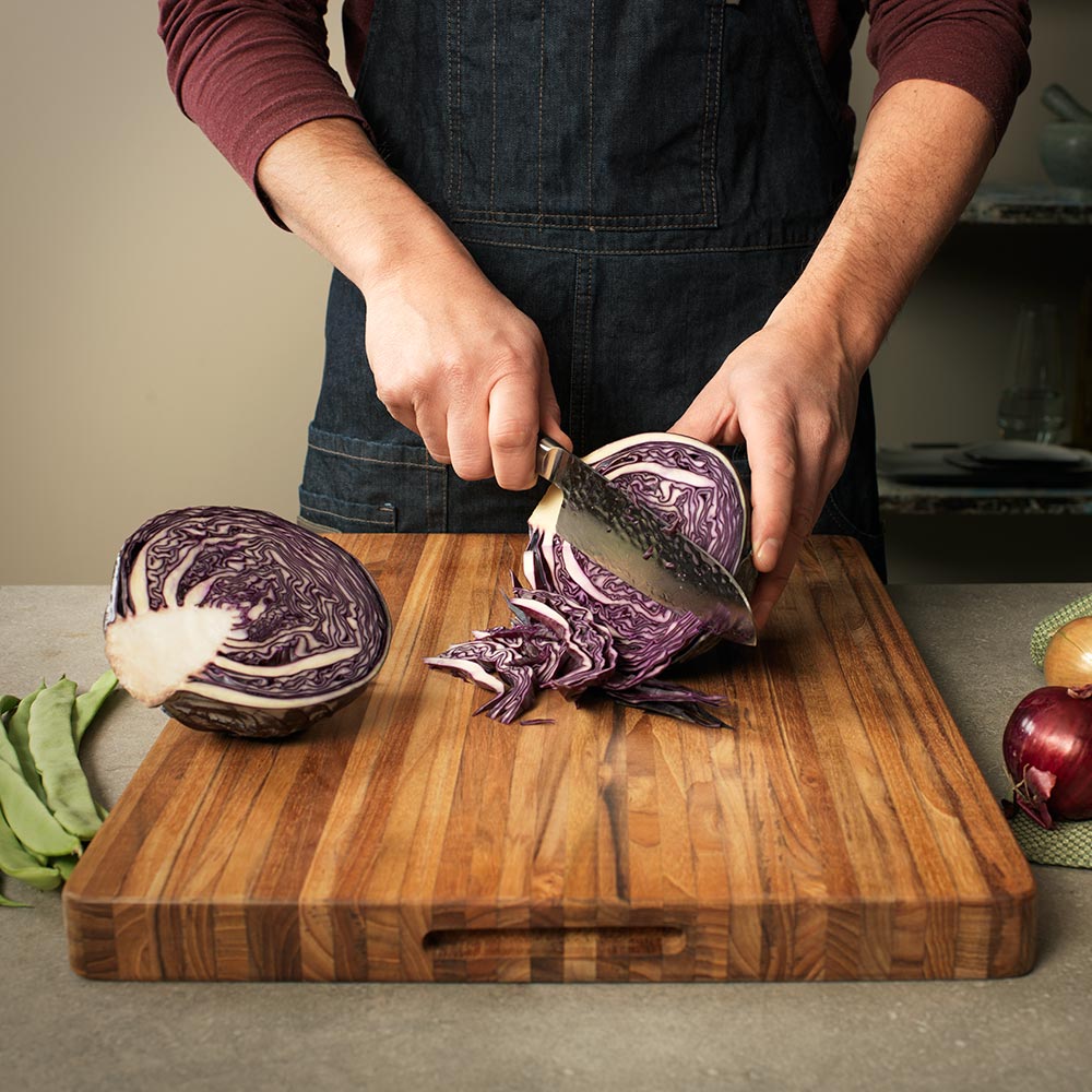 Traditional Teak Wood Cutting Board & Charcuterie Board, Extra Large 24x18 in