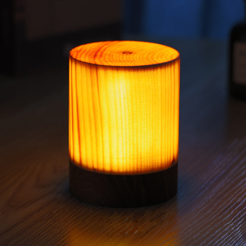 LumiEclat Wood-Grain Table Lamp - view 4