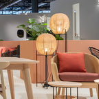 Rustic Boho Rattan Floor Lamp - view 2