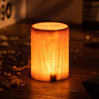 LumiEclat Wood-Grain Table Lamp