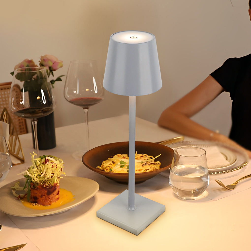Top Hat Aluminum Touch Table Lamp - view 4