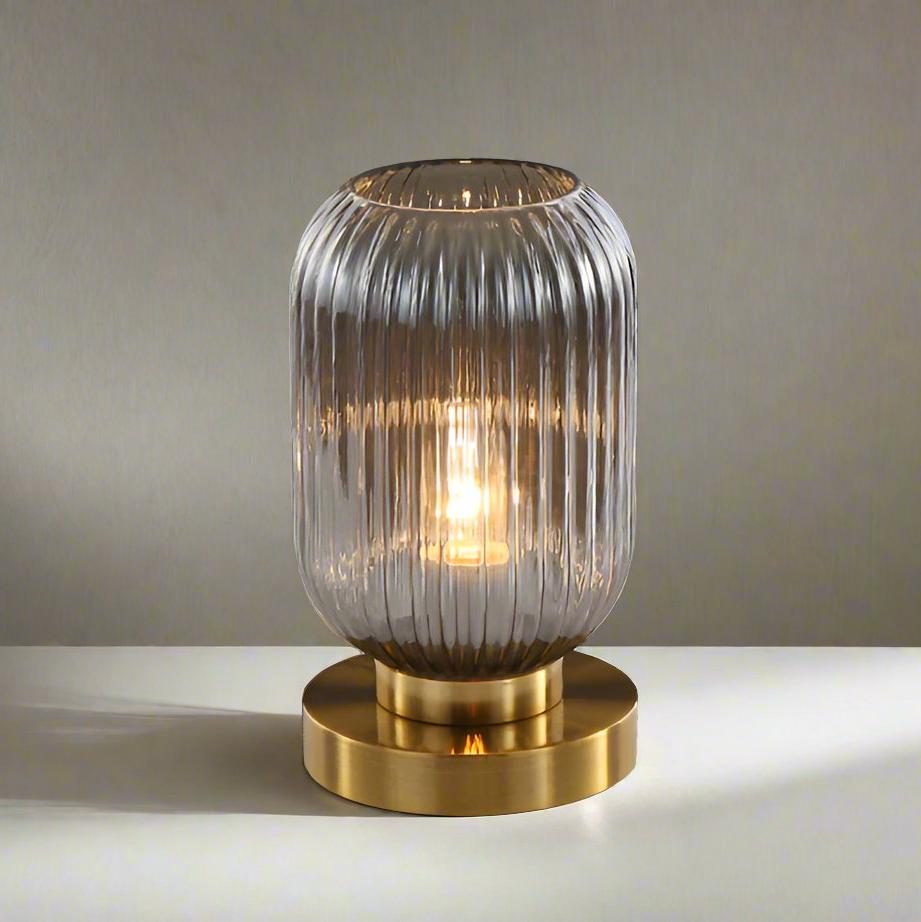 AmberGlow Amber Glass Table Lamp