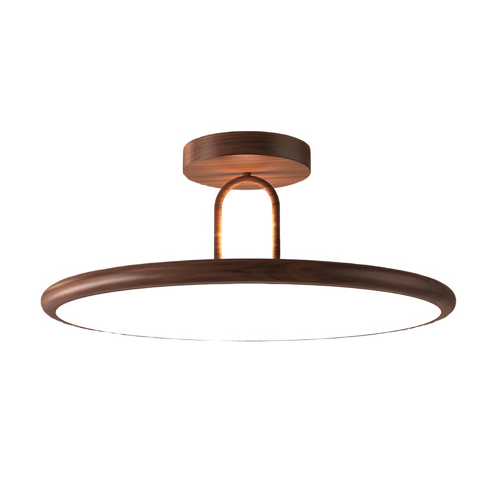 Wood Grain Round Ceiling Light