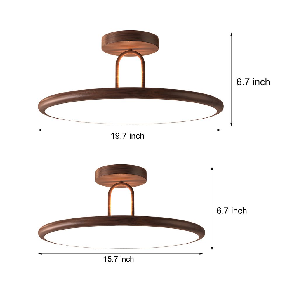 Walden Wood Grain Semi-Flush Mount (16"–20")