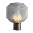 Cinder Smoke Glass Table Lamp (14")