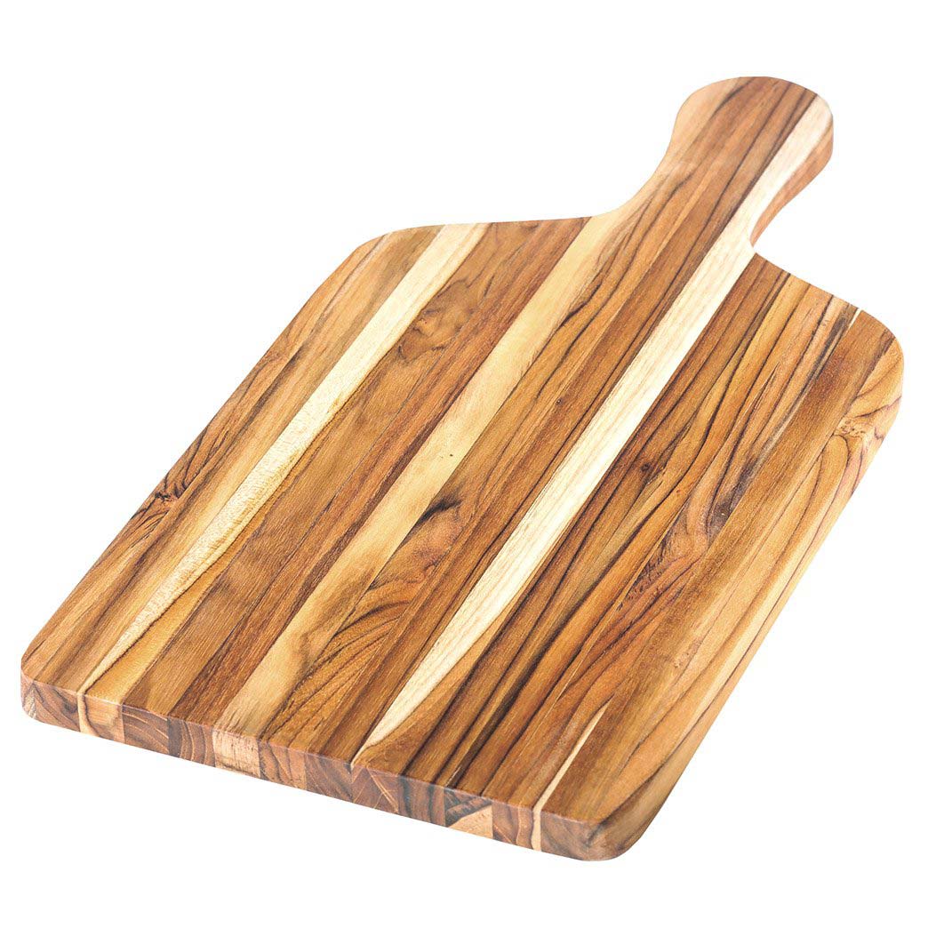 Marine Paddle Teak Charcuterie Board & Cutting Board with Handle, 20x10 in