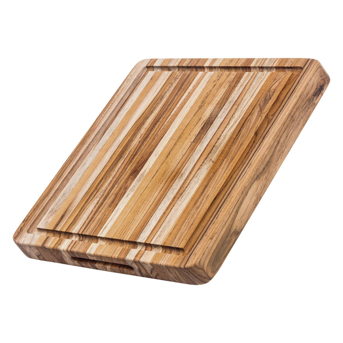 Professional Teak Carving & Cutting Board with Juice Groove, Charcuterie Board, 16x12 in