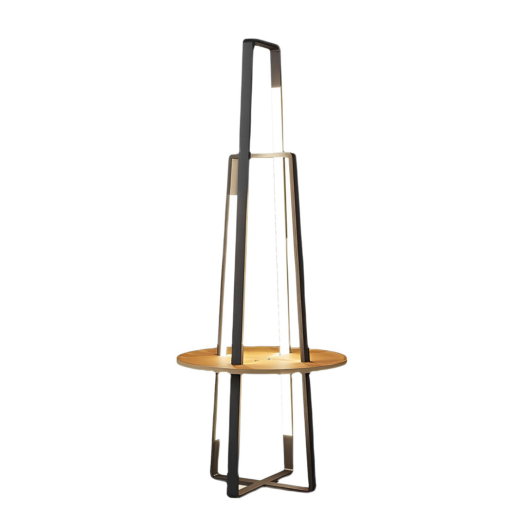 Valet Wood Tray Floor Lamp (63")