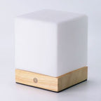CubeLuxe Wood and Glass Cube Lamp - view 4