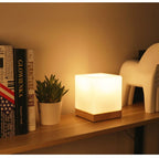 CubeLuxe Wood and Glass Cube Lamp - view 5