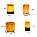 LumiÉclat Wood-Grain Table Lamp