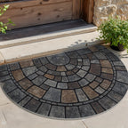Half-Circle Mosaic Door Mat