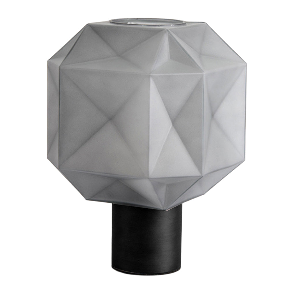 Cinder Smoke Glass Table Lamp (14")