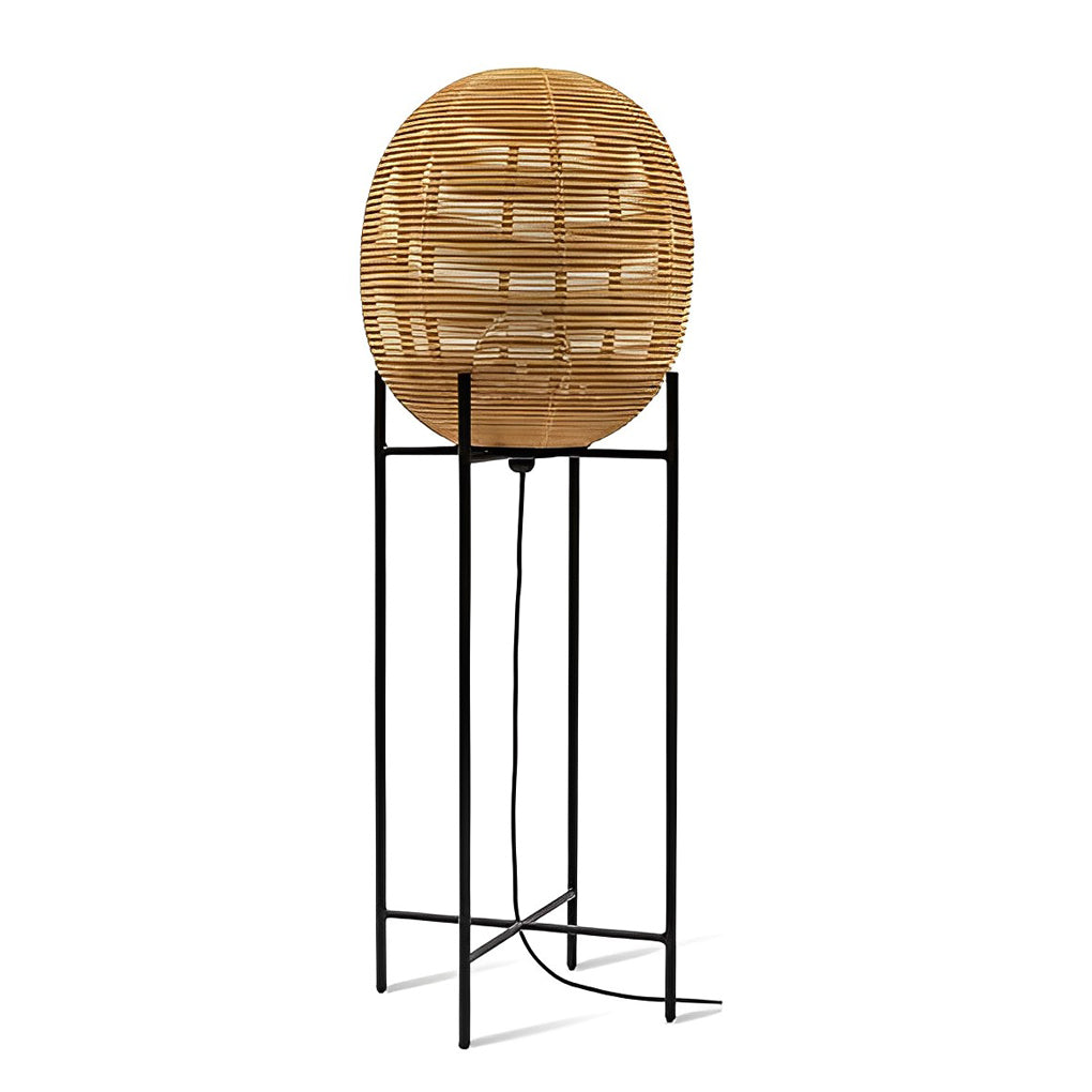 Savannah Rattan Floor Lamp (20"–63")