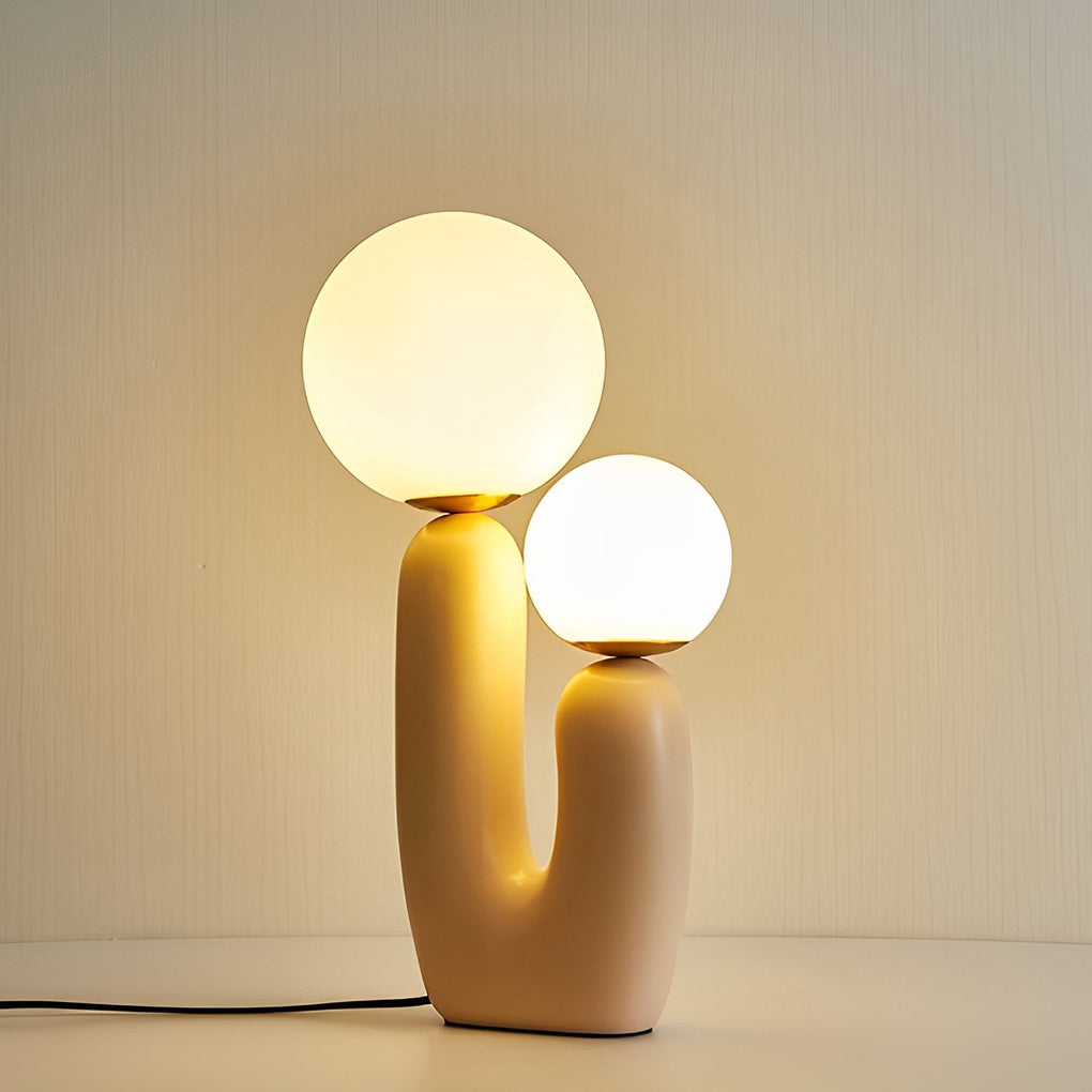 Sage Cactus Table Lamp (18")