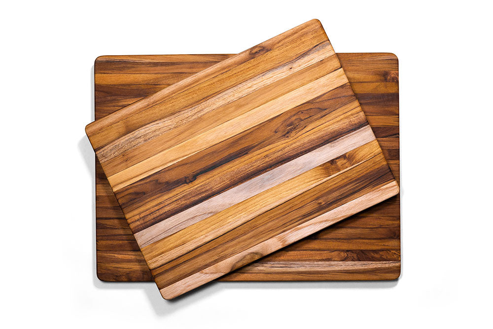Traditional Teak Wood Cutting Board & Charcuterie Board, Large 20x15 in