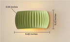 RibbedGlow Ribbed Resin Wall Sconce