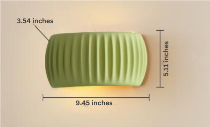 RibbedGlow Ribbed Resin Wall Sconce