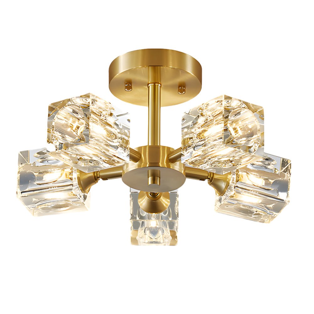 Celeste Adjustable Crystal Flush Mount (13")