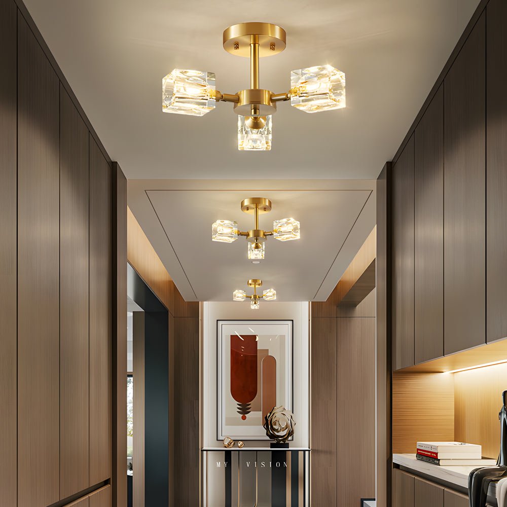 180 Degree Adjustable Crystal Ceiling Light