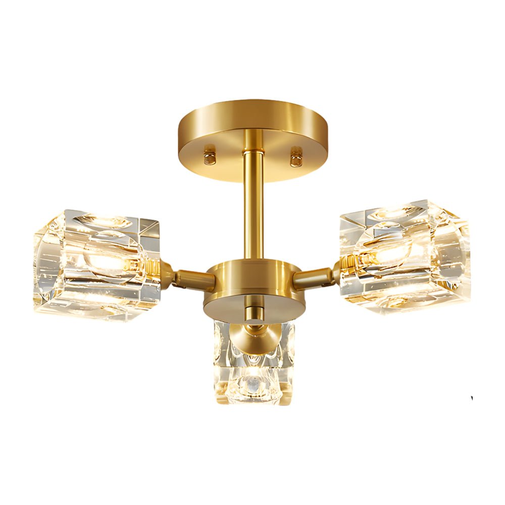 Celeste Adjustable Crystal Flush Mount (13")
