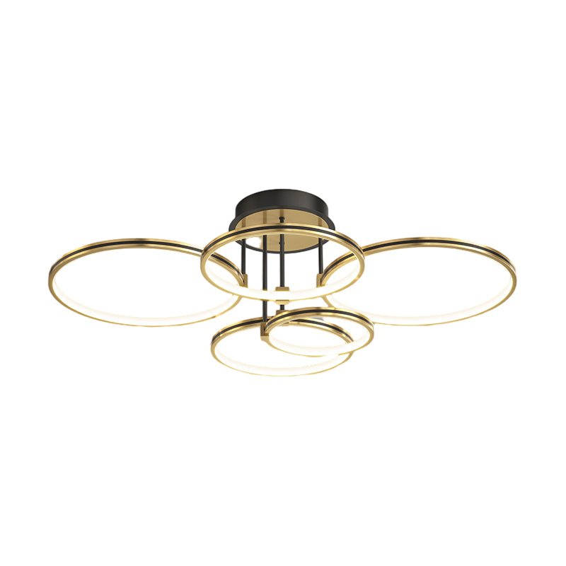 Saturn Gold Ring Semi-Flush Mount (34"–43")