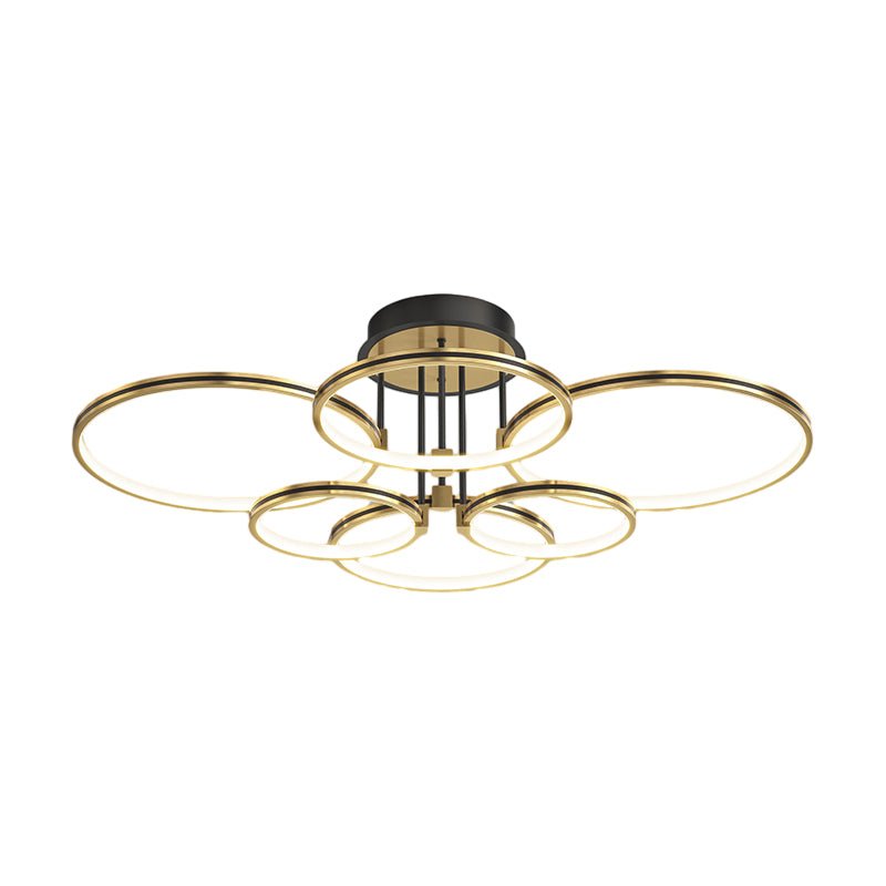 Saturn Gold Ring Semi-Flush Mount (34"–43")