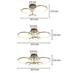 Saturn Gold Ring Semi-Flush Mount (34"–43")