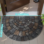 Half-Circle Mosaic Door Mat