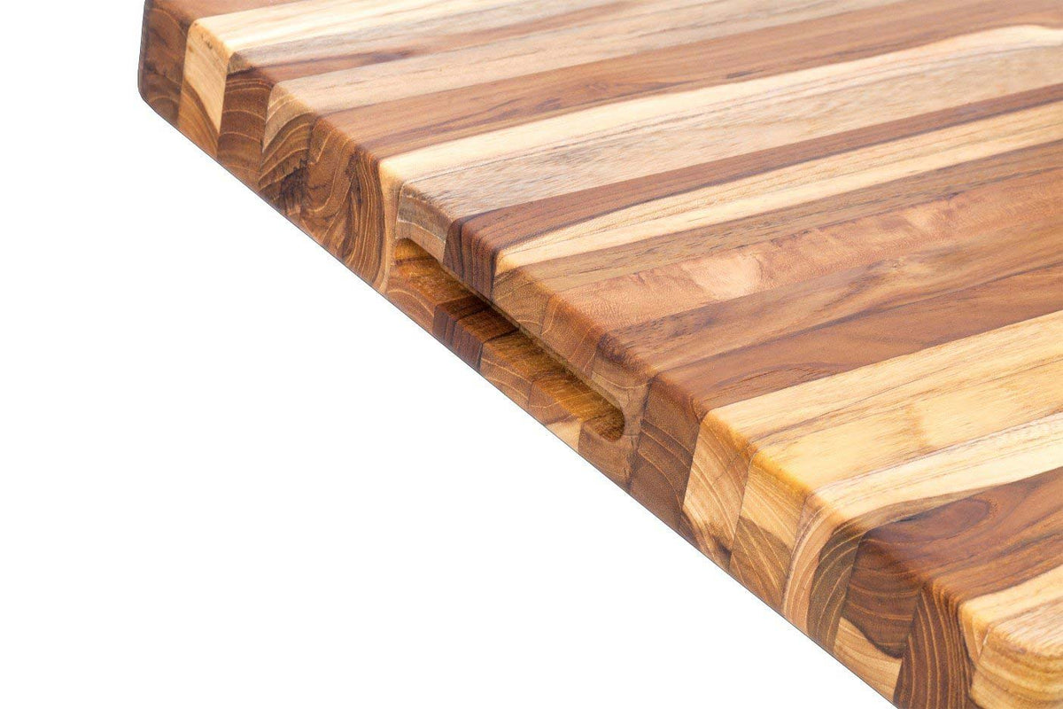 Traditional Teak Wood Cutting Board & Charcuterie Board, Large 20x15 in