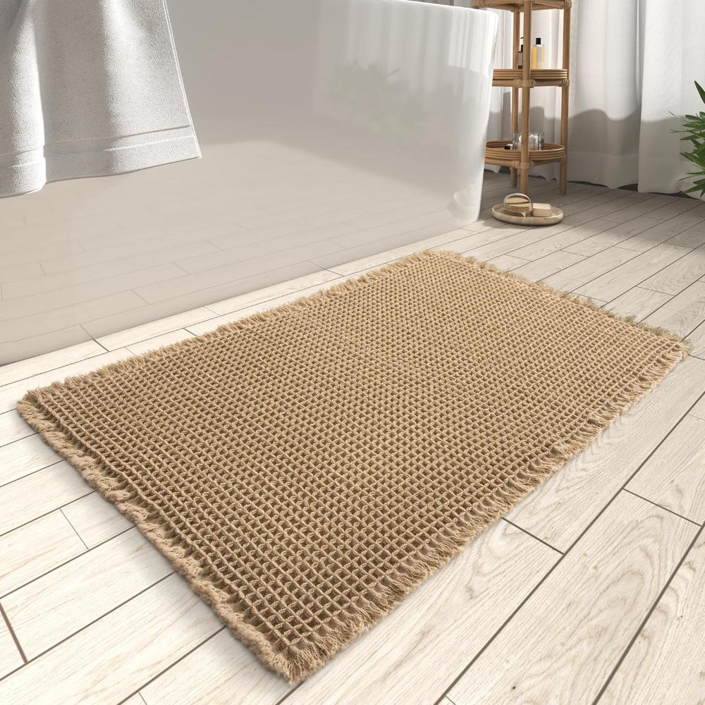 LuxeWeave Waffle Bath Mat