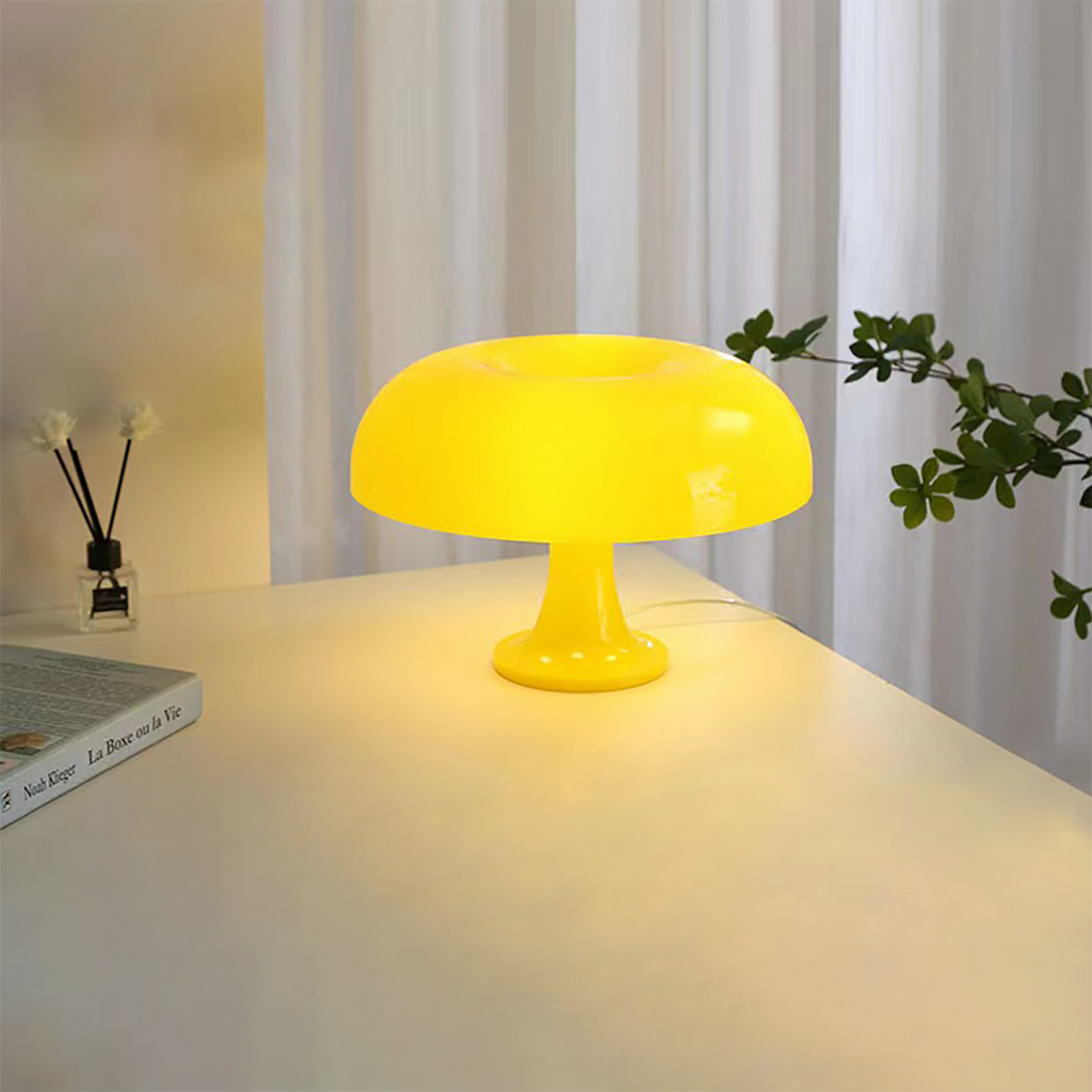 MushRoomGlow Vintage Wood Lamp