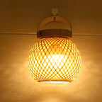 Hana Bamboo Lantern Table Lamp (7")
