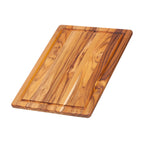 Essential Teak Wood Cutting Board & Charcuterie Board with Juice Groove, 16x11 in