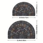 Half-Circle Mosaic Door Mat