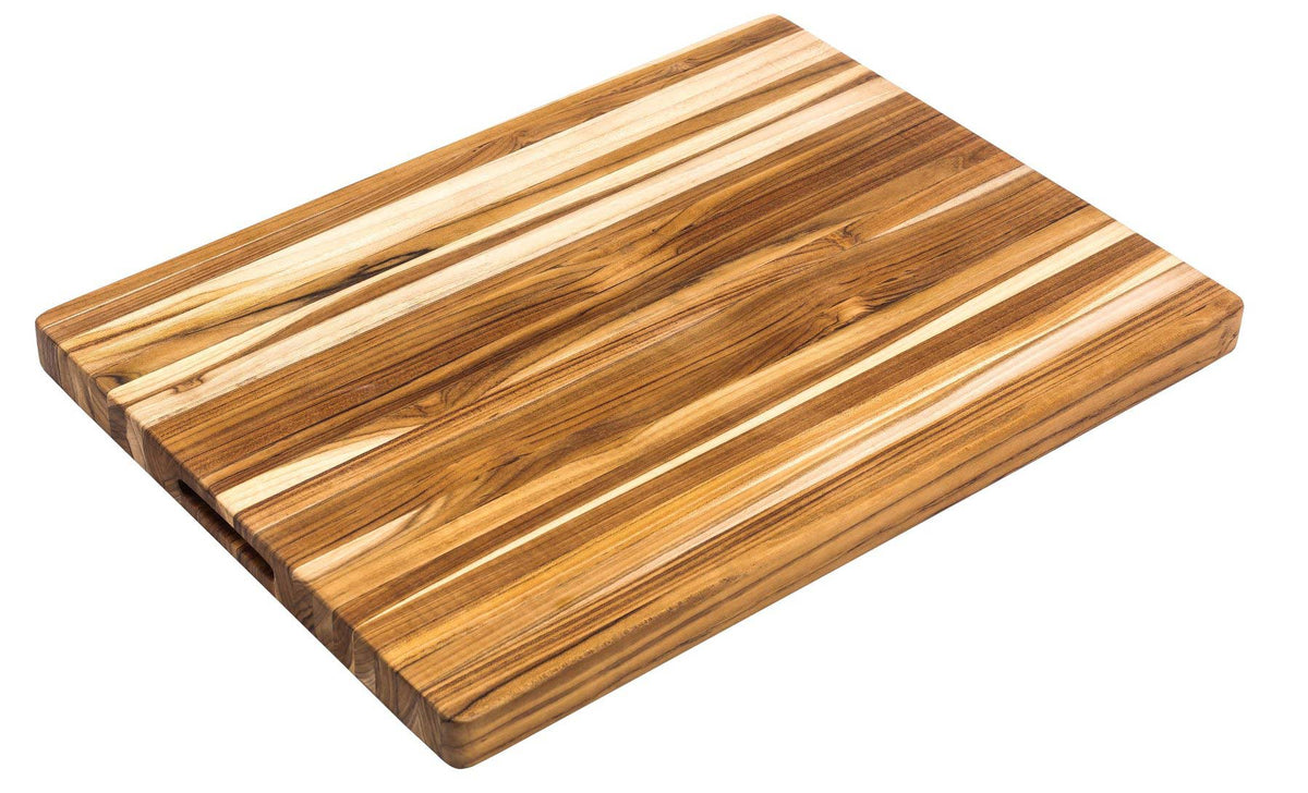Traditional Teak Wood Cutting Board & Charcuterie Board, Extra Large 24x18 in