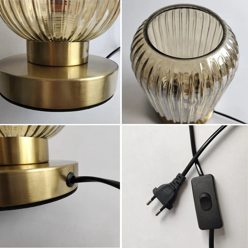 AmberGlow Glass Table Lamp - view 4