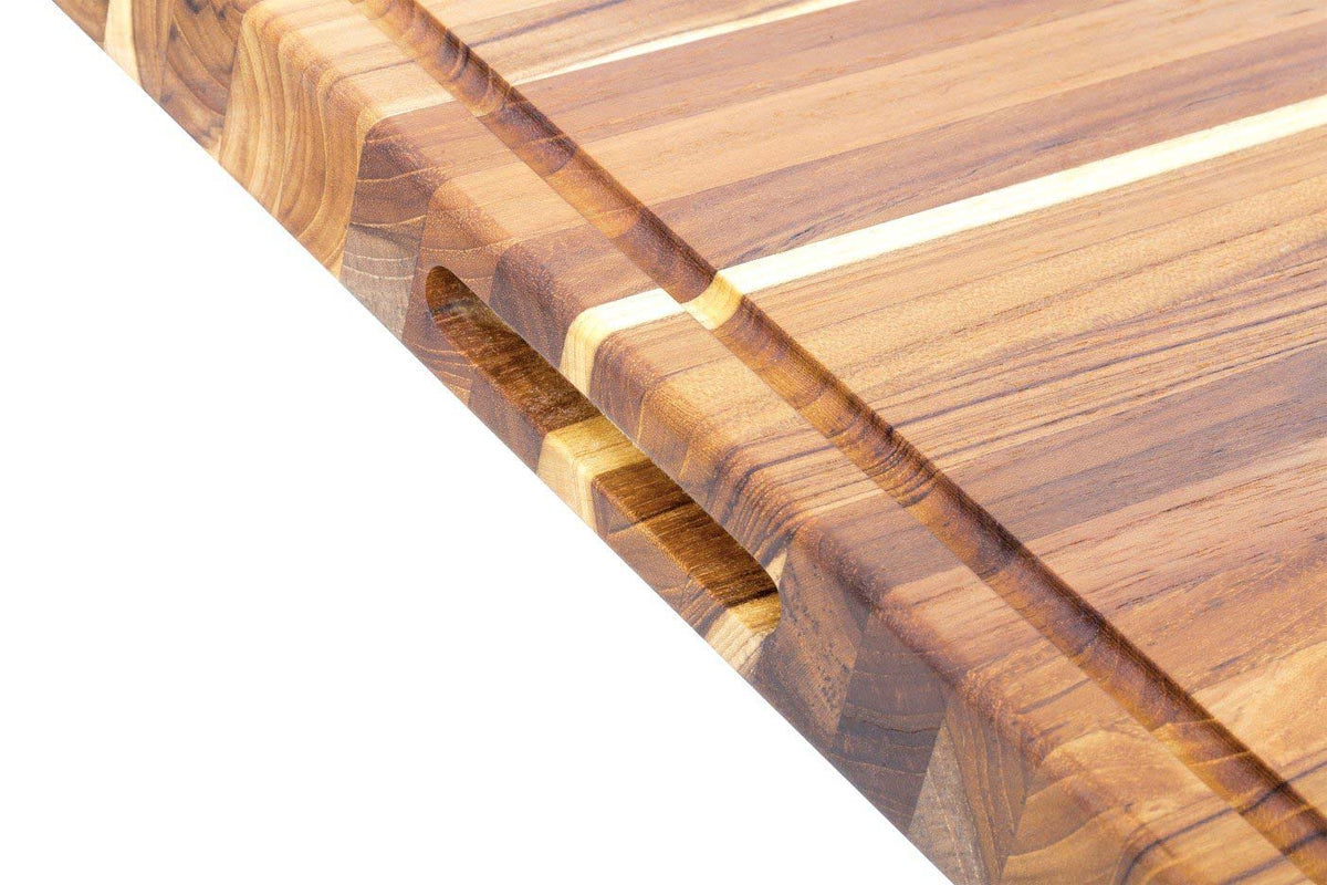 Traditional Teak Carving & Cutting Board with Juice Groove, Charcuterie Board, Large 20x15 in