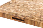 End Grain Teak Butcher Block Cutting Board & Charcuterie Board with Juice Groove, Extra Large 24x18 in