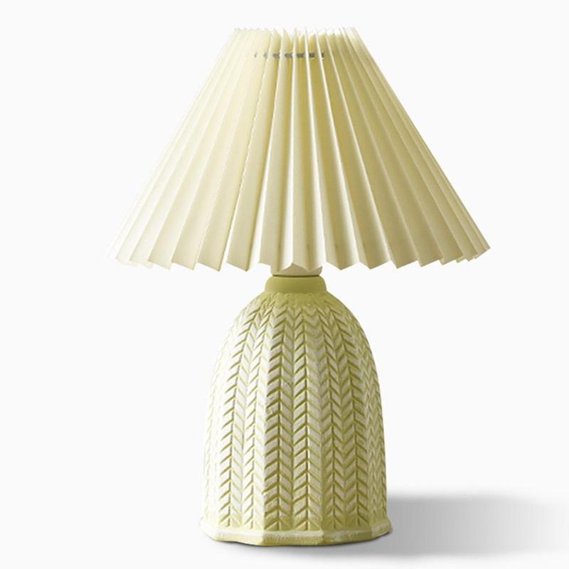 Pleated Linen Ceramic Table Lamp - view 4