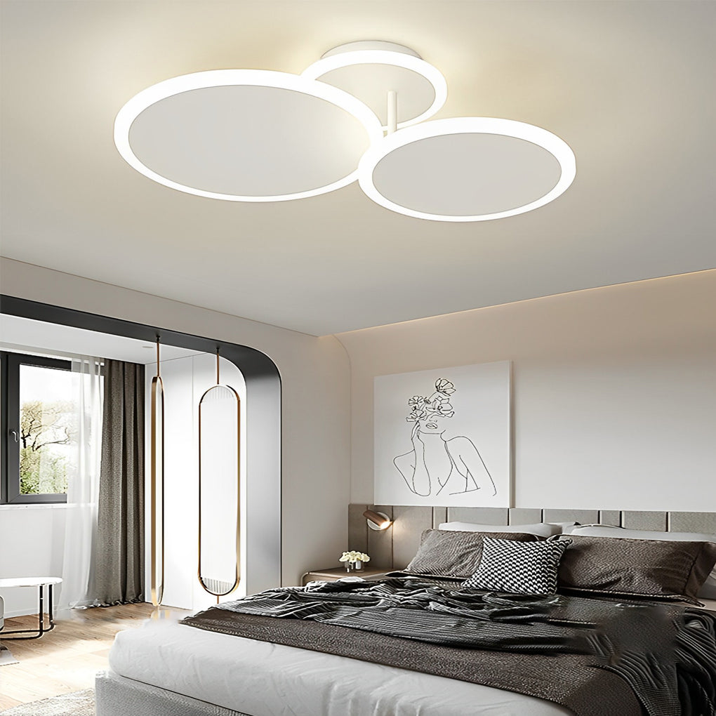 Round Matte White Nordic Ceiling Light