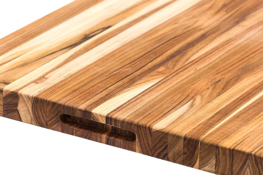 Traditional Teak Wood Cutting Board & Charcuterie Board, Extra Large 24x18 in
