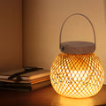 Woven Bamboo Lantern Table Lamp