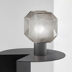 Cinder Smoke Glass Table Lamp (14")