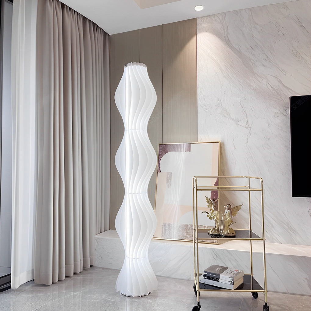 Modern Coastal Wavy Floor Lamp - view 2