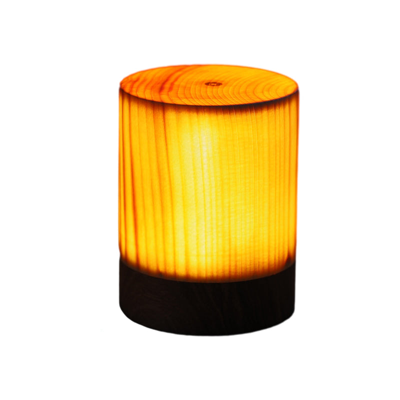 LumiÉclat Wood-Grain Table Lamp