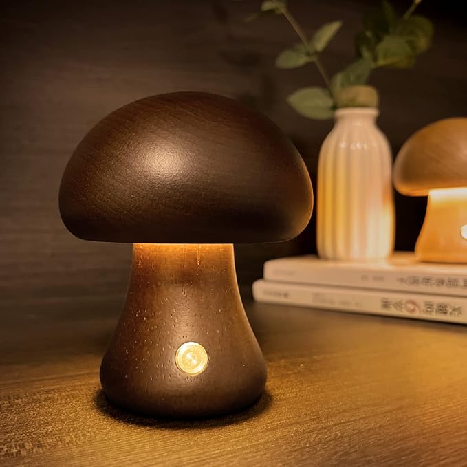MushRoomGlow Beech Wood Lamp