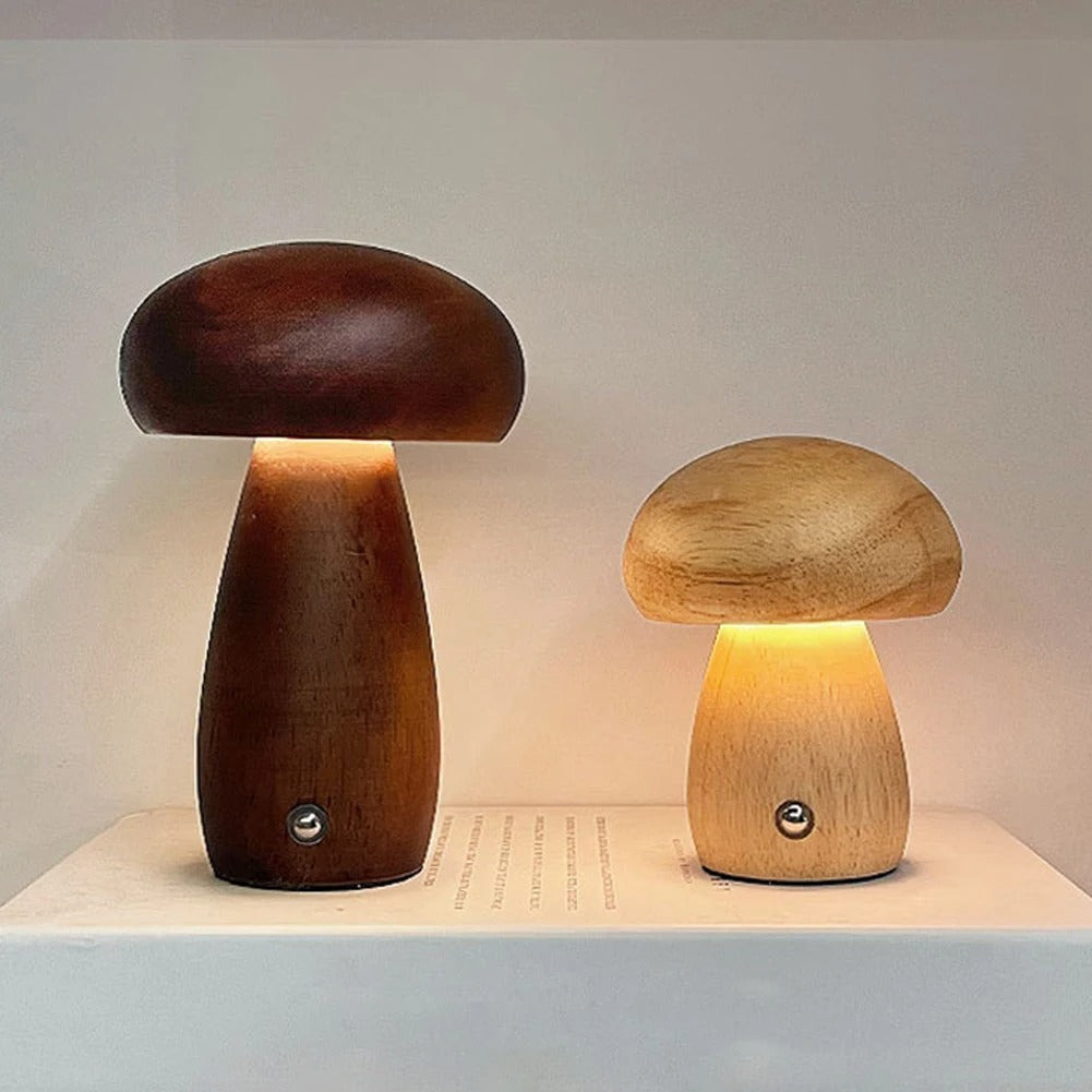 MushroomGlow Wooden Table Lamp - view 5