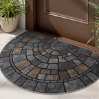 Half-Circle Mosaic Door Mat